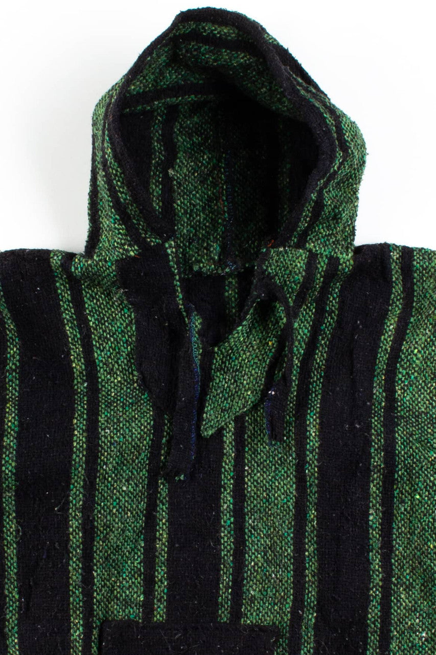 Vintage Green Stripe Baja Hoodie