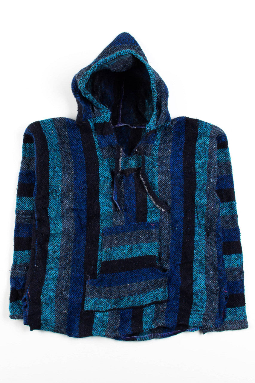 Vintage Blue Stripe Baja Hoodie 1