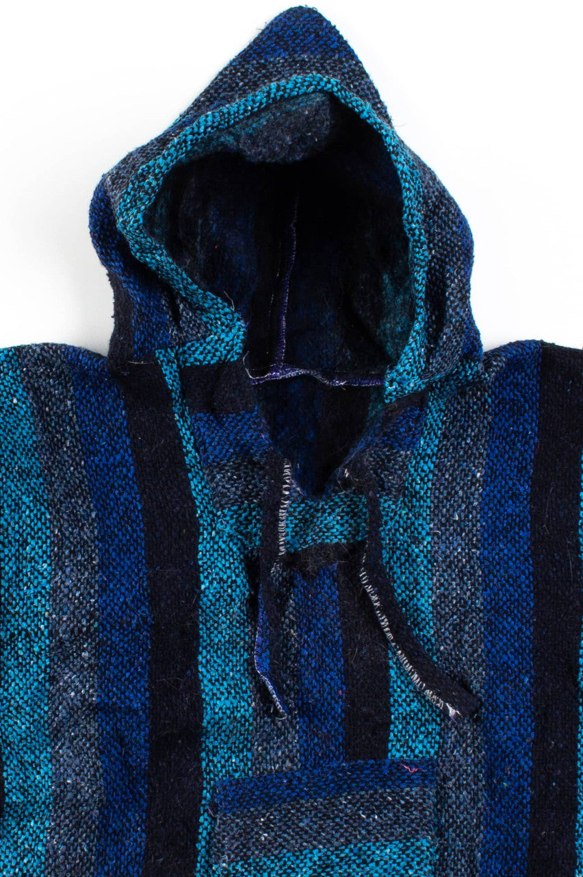 Vintage Blue Stripe Baja Hoodie 1