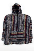 Black Multicolor Zip Baja Hoodie
