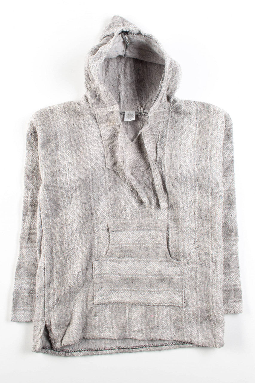 Vintage Grey Stripe Baja Hoodie 2