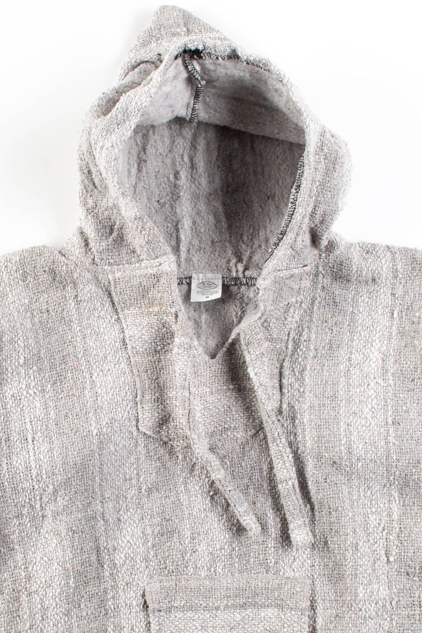 Vintage Grey Stripe Baja Hoodie 2