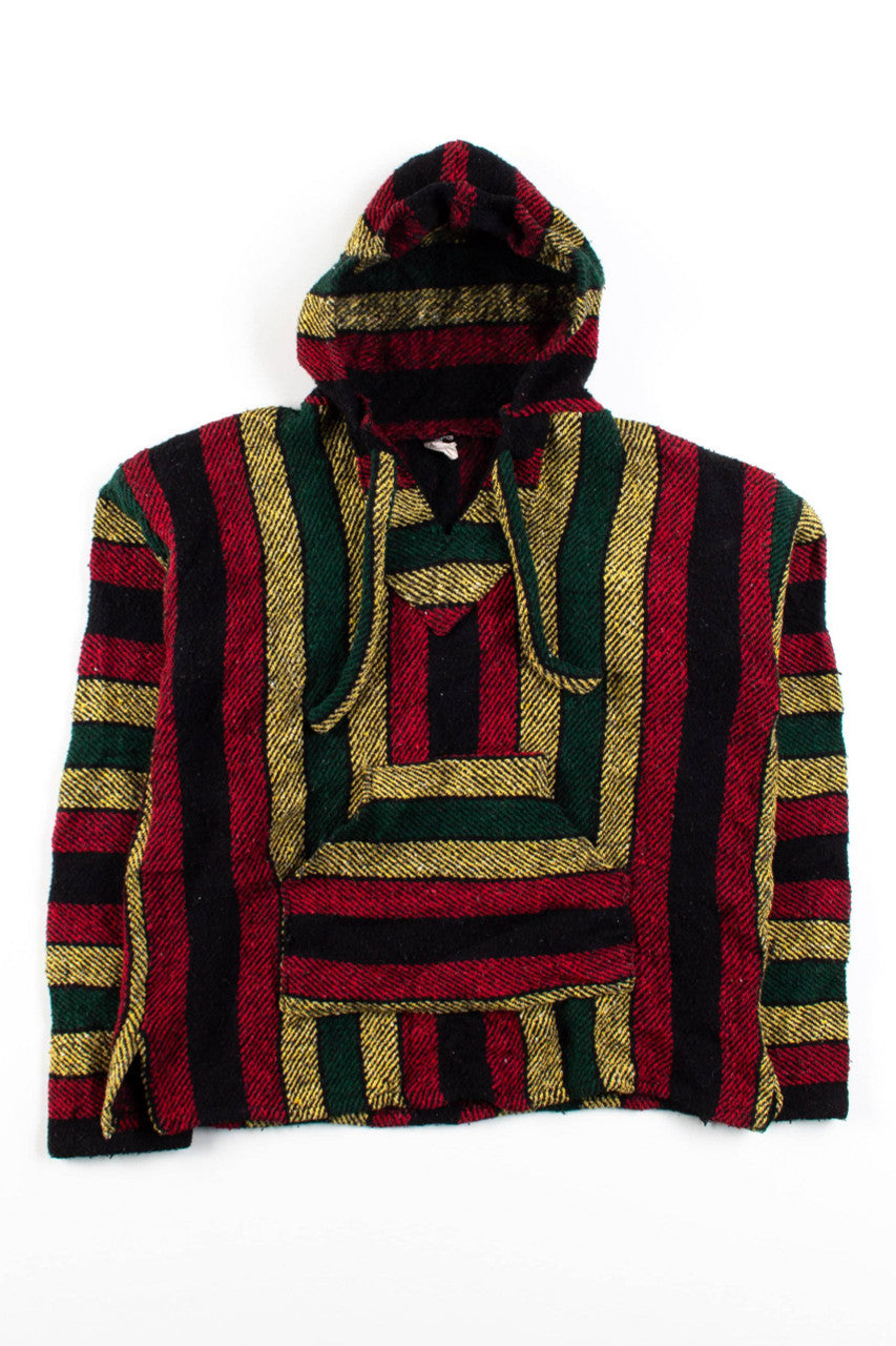 Vintage Rasta Stripe Baja Hoodie