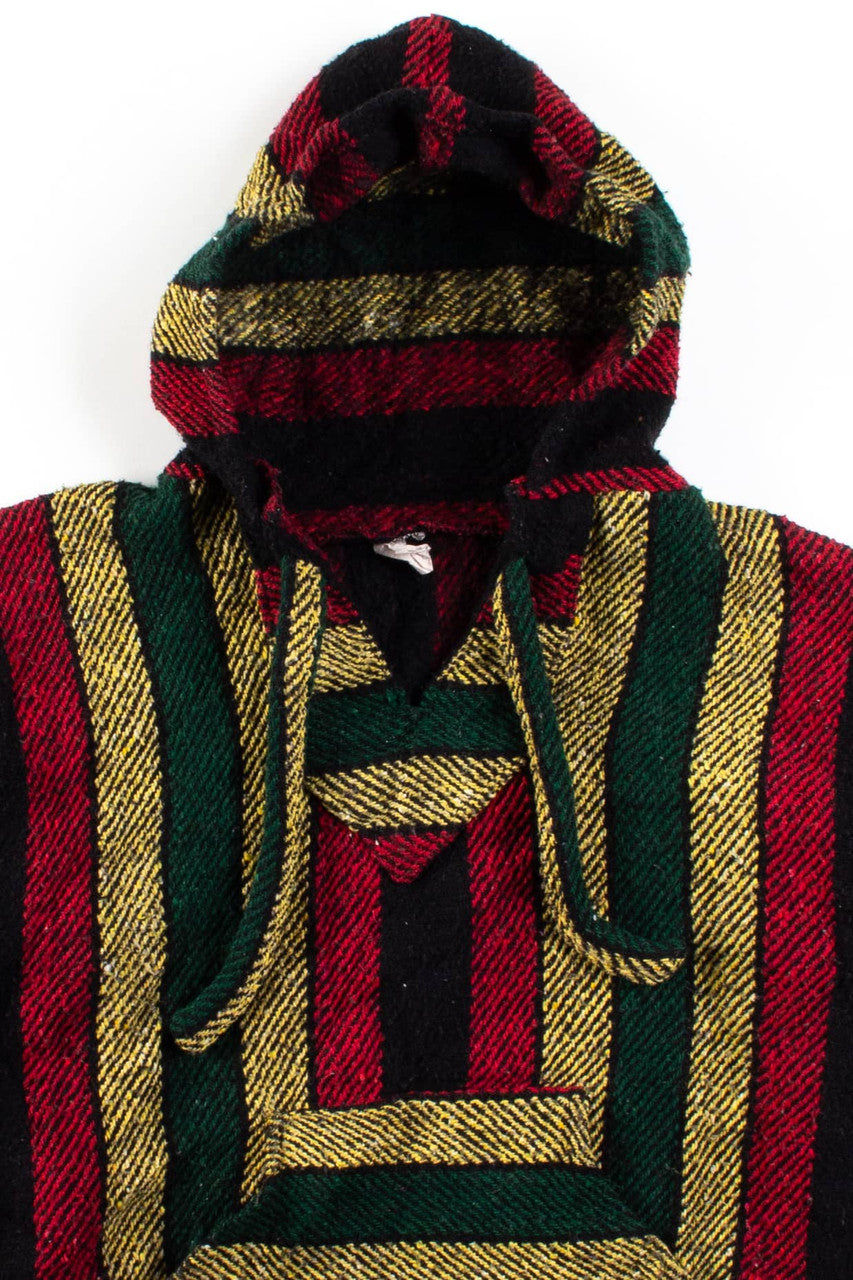 Vintage Rasta Stripe Baja Hoodie