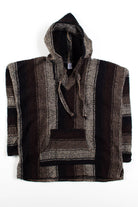 Vintage Brown Striped Baja Hoodie