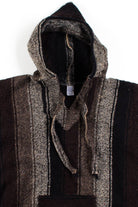 Vintage Brown Striped Baja Hoodie