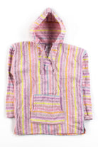 Vintage Pink Stripe Baja Hoodie