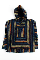 Vintage Blue & Orange Stripe Baja Hoodie