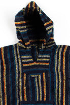 Vintage Blue & Orange Stripe Baja Hoodie