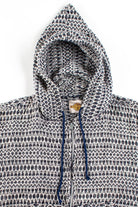 Black & White Zip Baja Hoodie