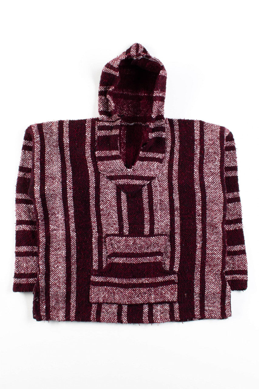 Vintage Dark Red Baja Hoodie 1