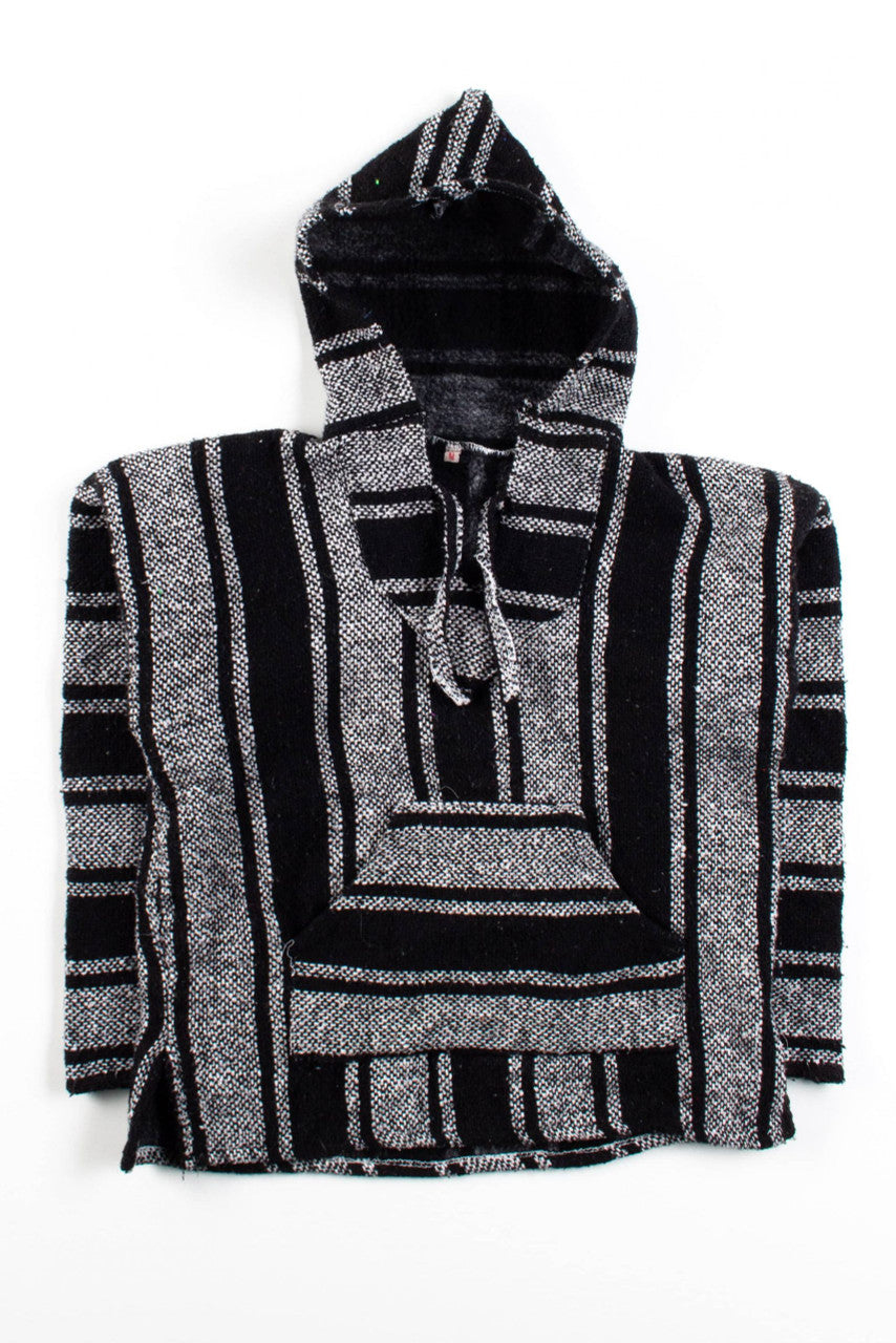 Vintage Black & White Baja Hoodie 3