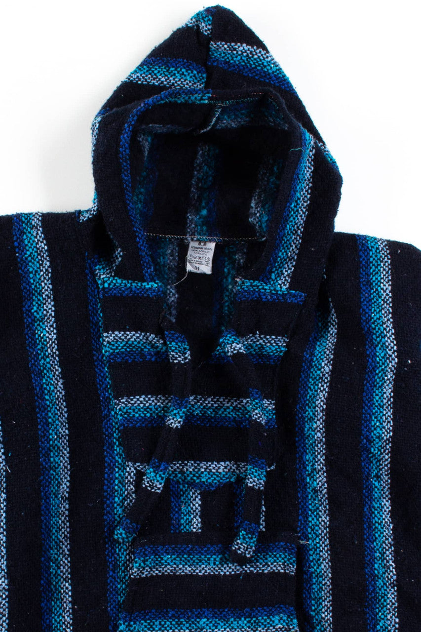 Vintage Black & Blue Baja Hoodie 4