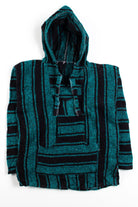 Vintage Teal Stripe Baja Hoodie 2