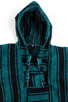 Vintage Teal Stripe Baja Hoodie 2