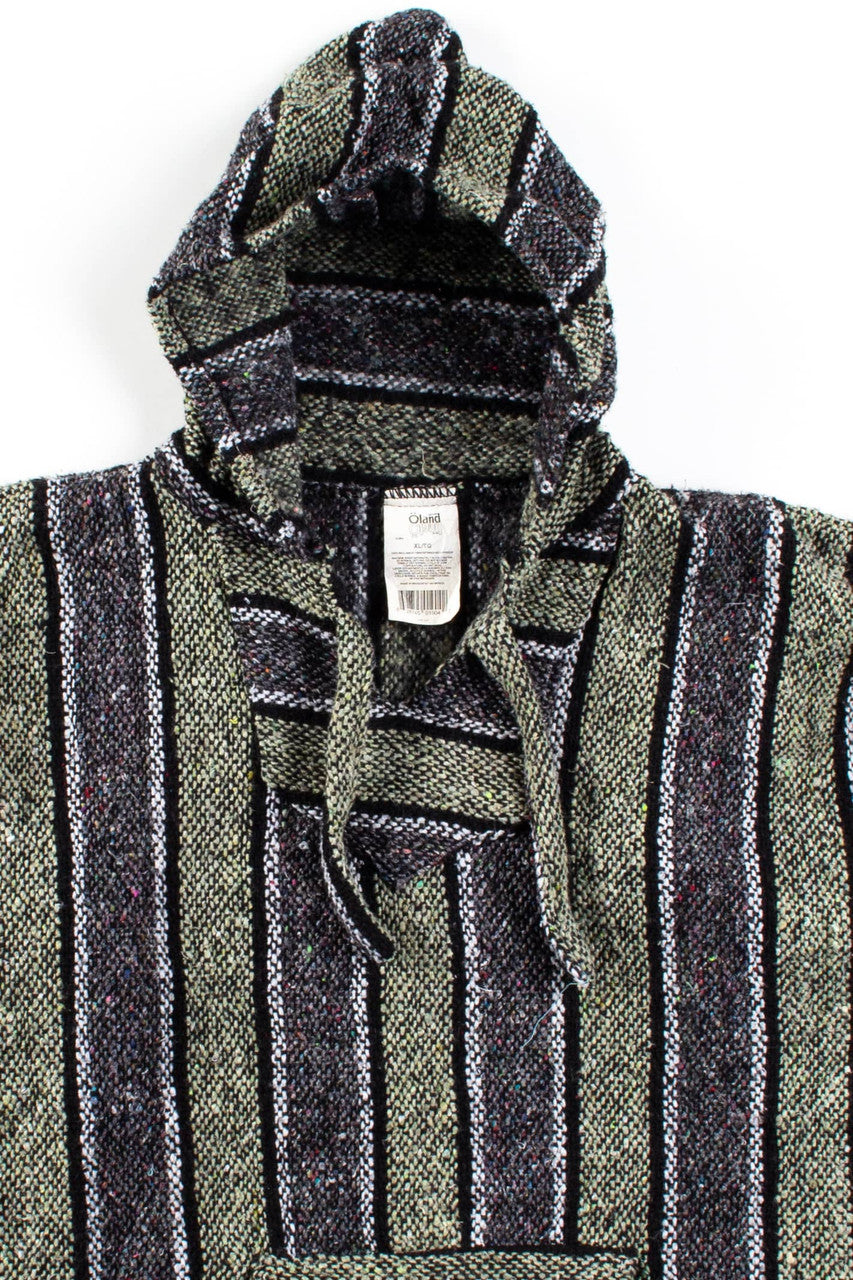 Vintage Sage Stripe Baja Hoodie 1