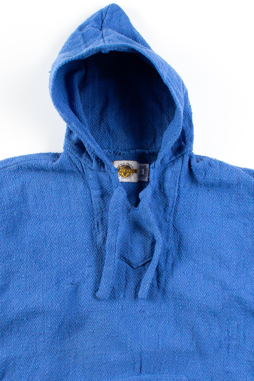 Vintage Solid Blue Baja Hoodie