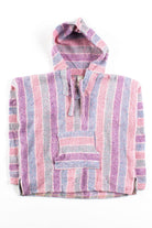Vintage Pink Pastel Stripe Baja Hoodie