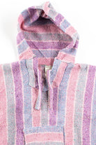 Vintage Pink Pastel Stripe Baja Hoodie