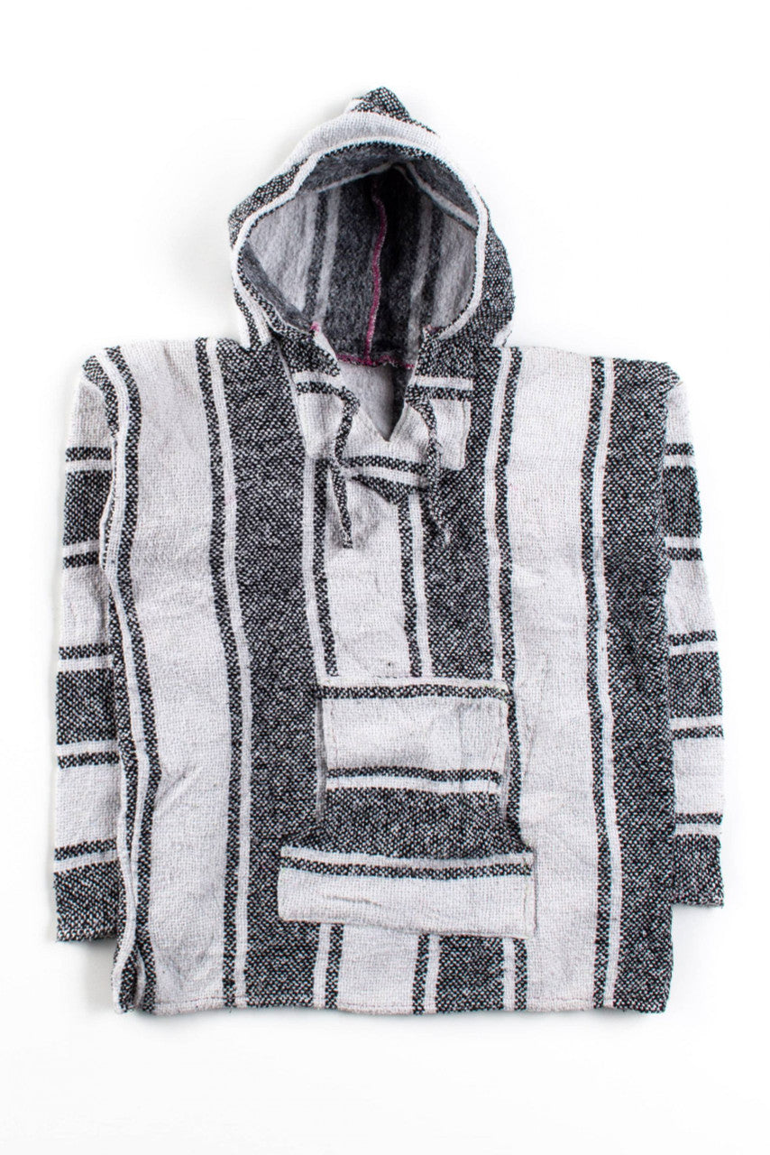 Vintage Black & White Baja Hoodie 4
