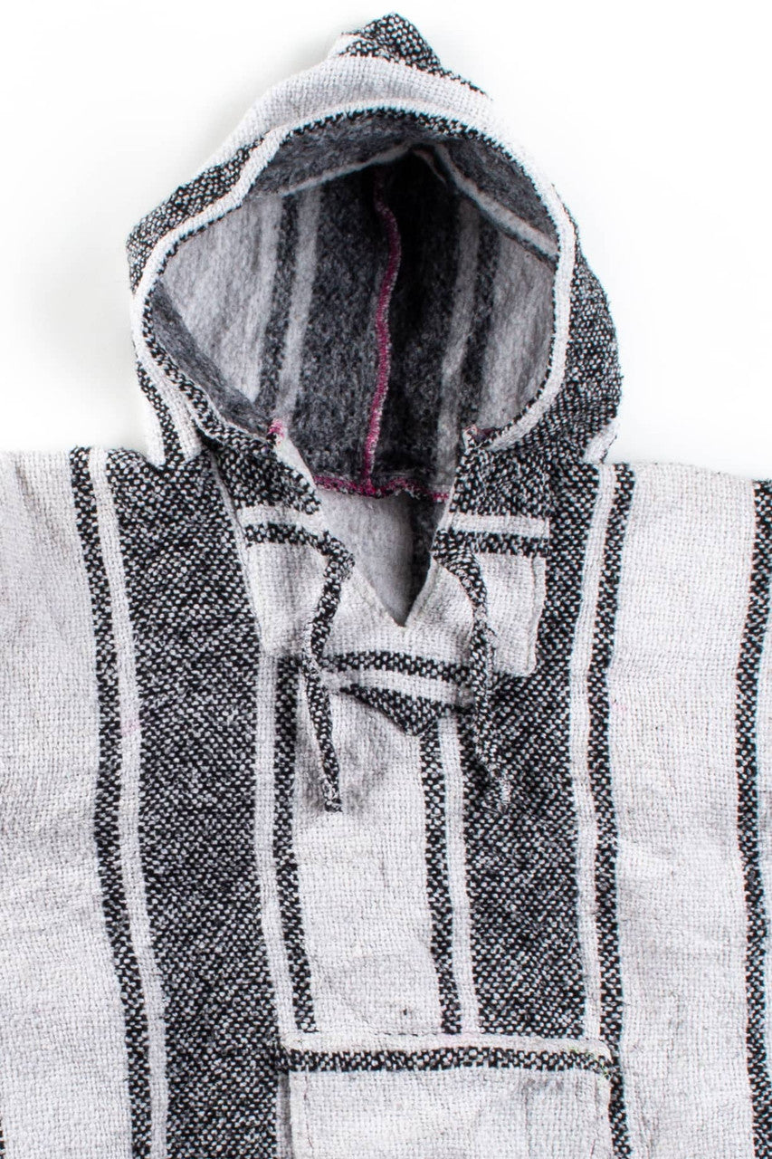 Vintage Black & White Baja Hoodie 4