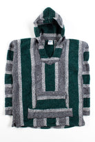 Vintage Green Stripe Baja Hoodie 1