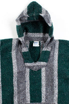 Vintage Green Stripe Baja Hoodie 1