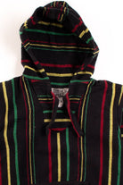 Vintage Rasta Stripes Baja Hoodie