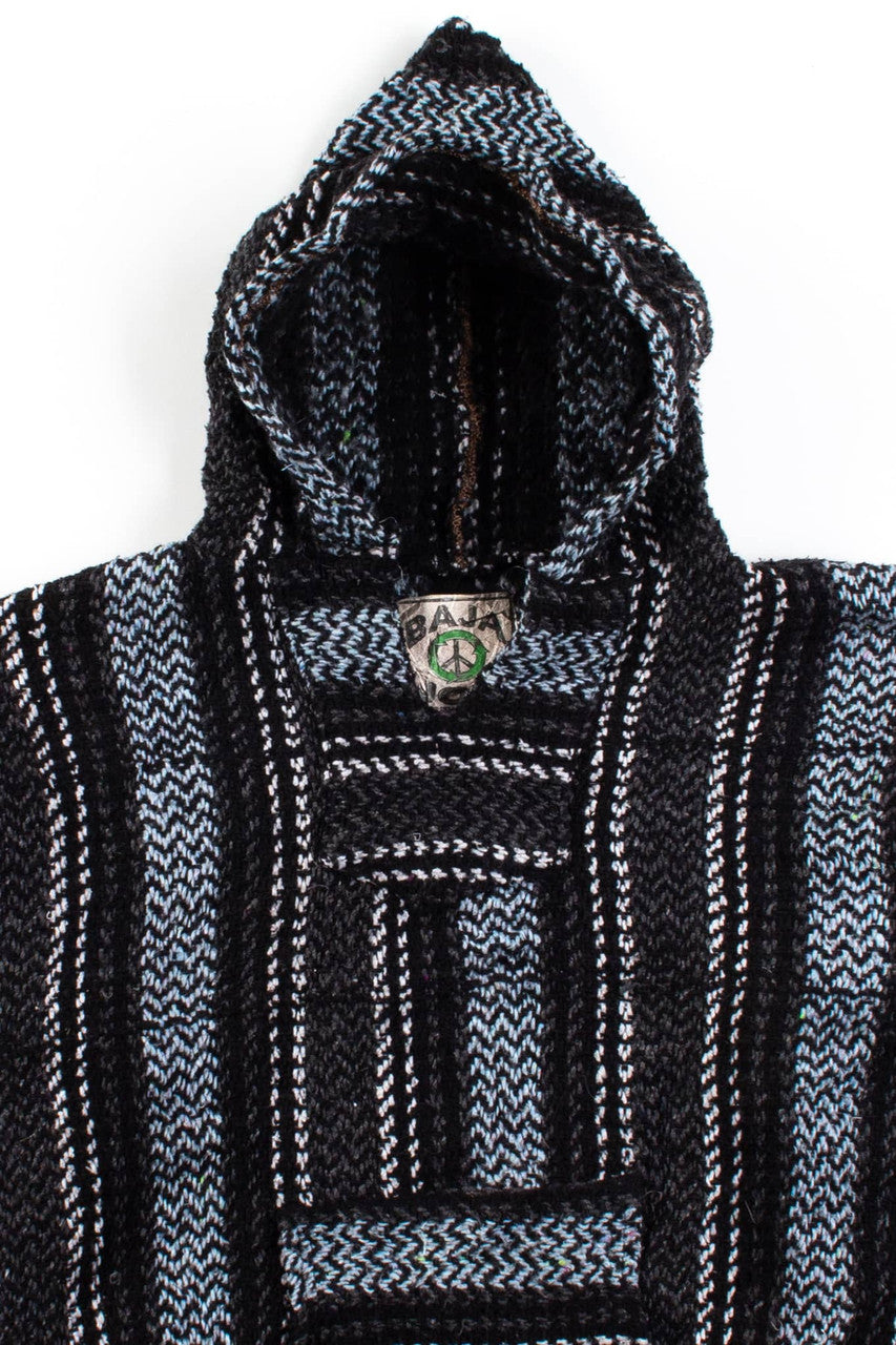 Recycled Black & Blue Baja Hoodie