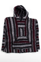 Recycled Black Burgundy Baja Hoodie 1