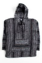 Vintage Gray Stripes Baja Hoodie