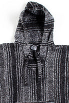 Vintage Gray Stripes Baja Hoodie