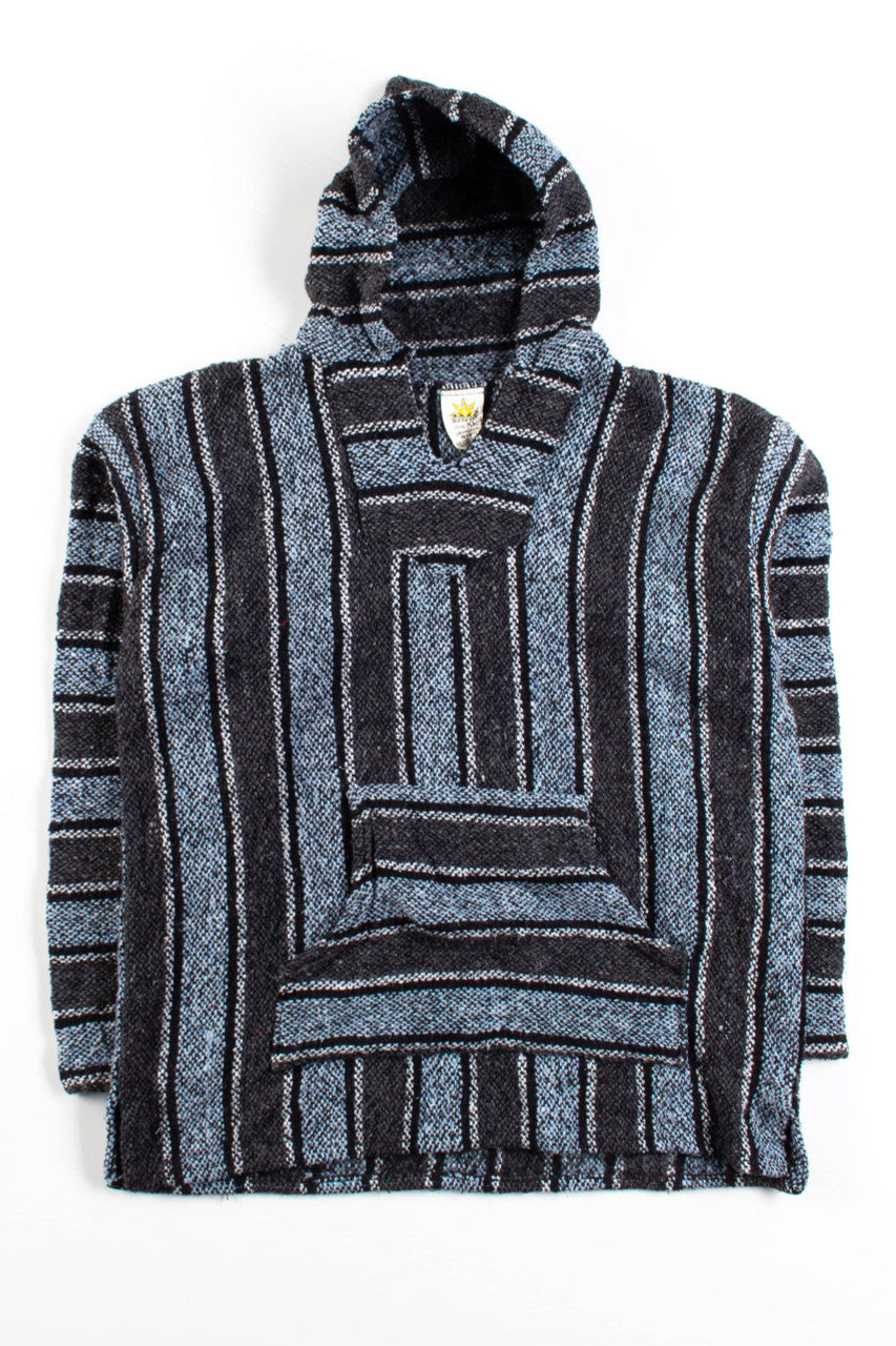 Vintage Blue & Gray Baja Hoodie