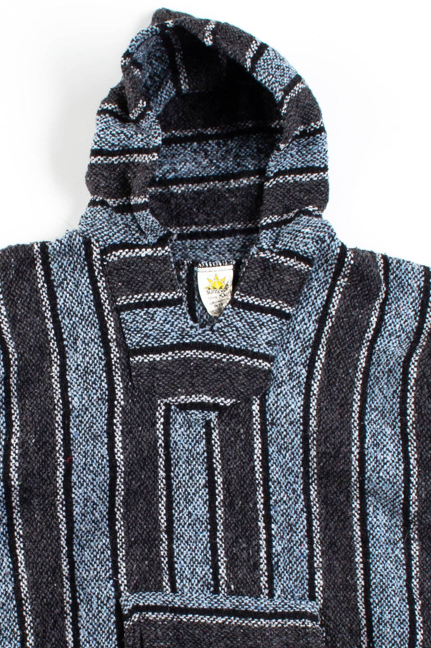 Vintage Blue & Gray Baja Hoodie