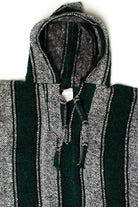 Vintage Green & White Baja Hoodie 1