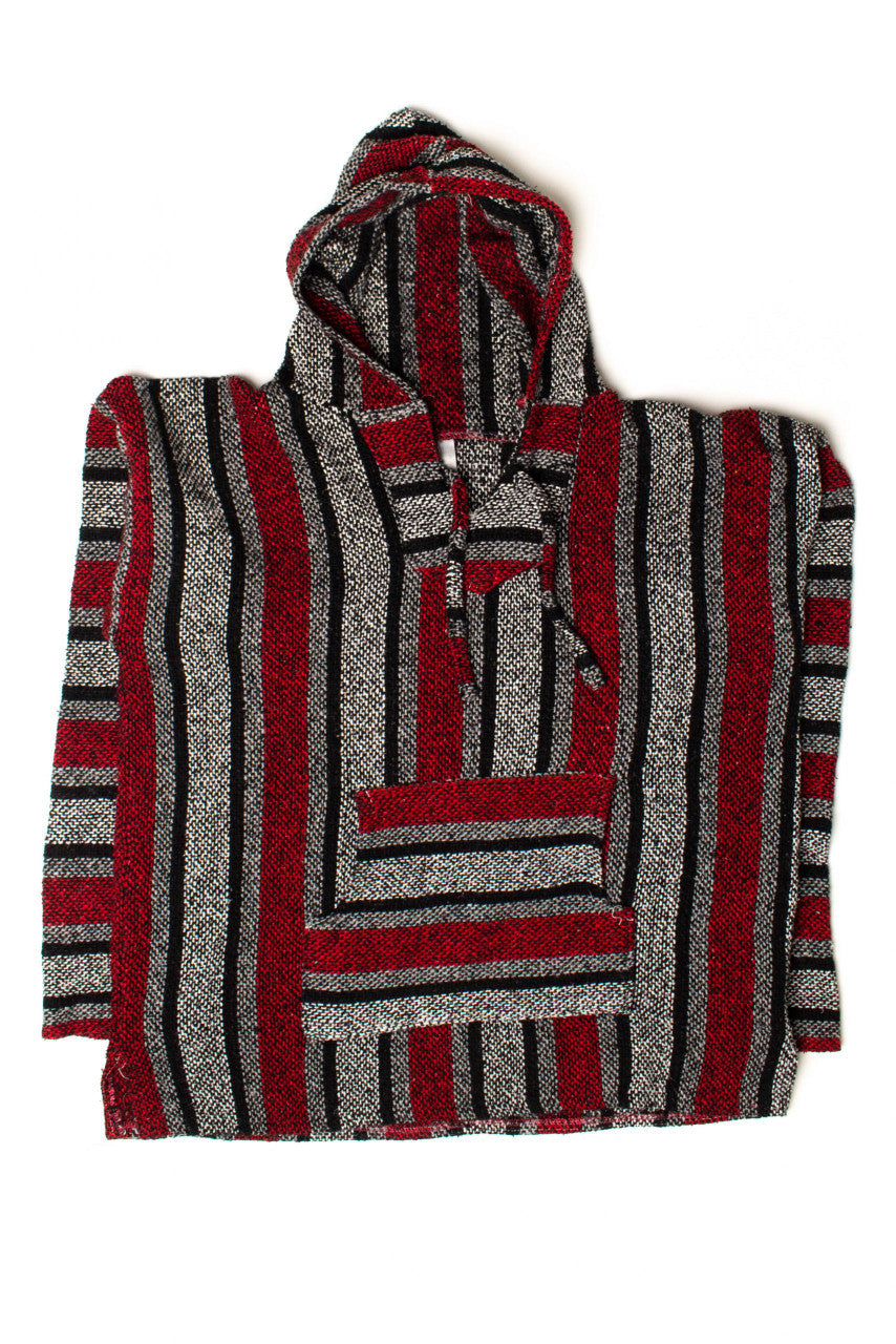 Vintage Red & Gray Baja Hoodie