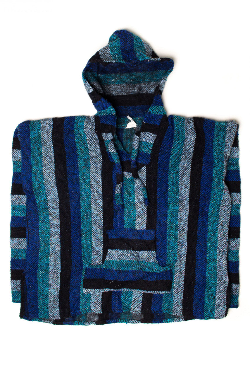 Vintage Black & Blue Baja Hoodie 5