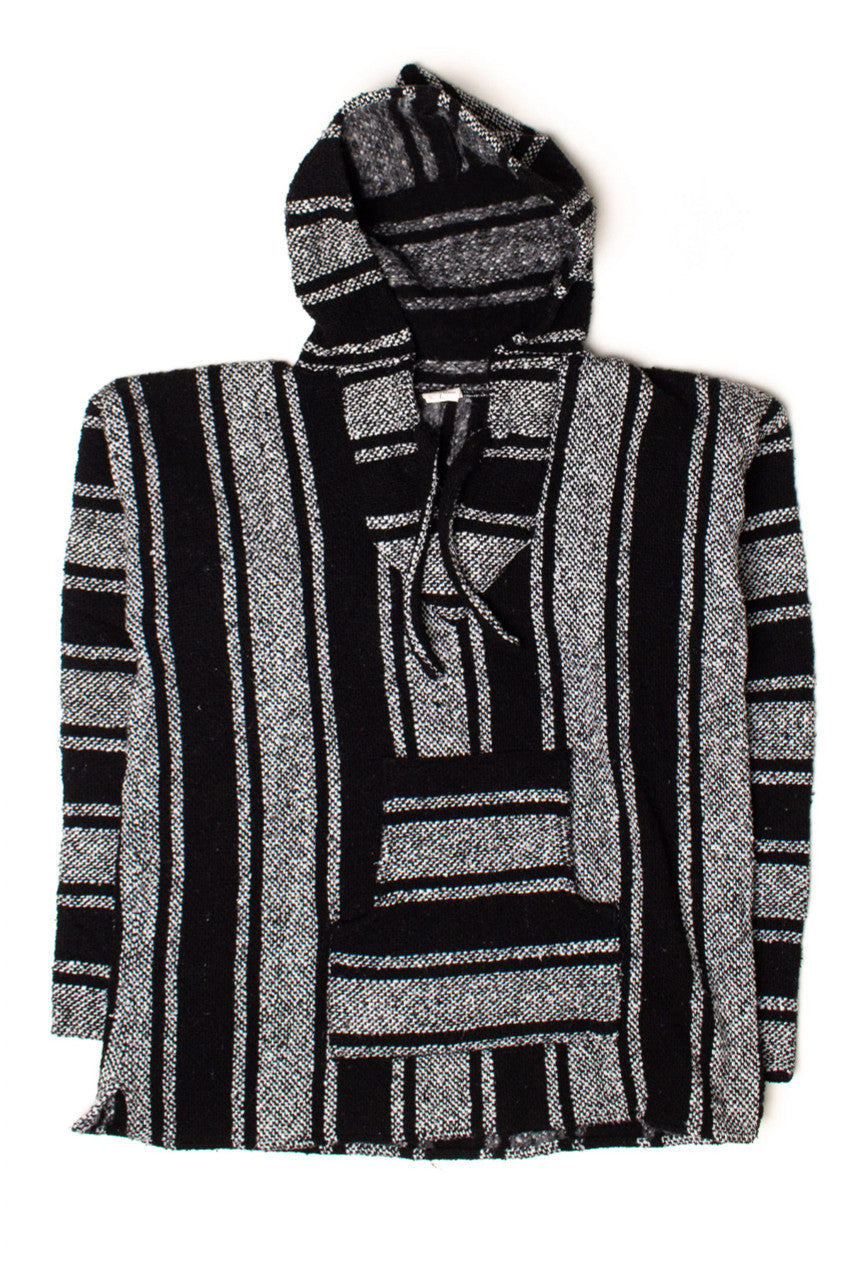 Vintage Black & White Baja Hoodie 5