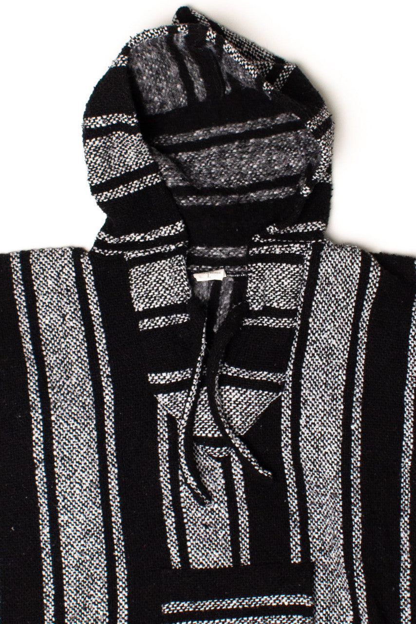 Vintage Black & White Baja Hoodie 5