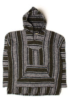 Vintage Olive Striped Baja Hoodie