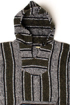 Vintage Olive Striped Baja Hoodie