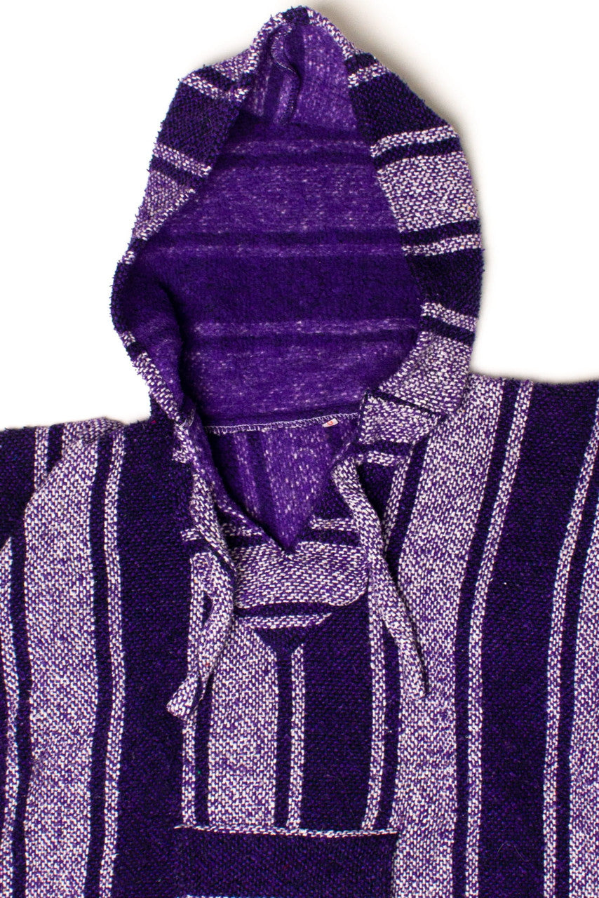 Vintage Purple & White Baja Hoodie