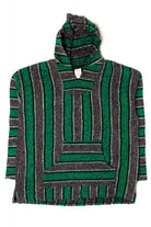 Vintage Green Striped Baja Hoodie 1