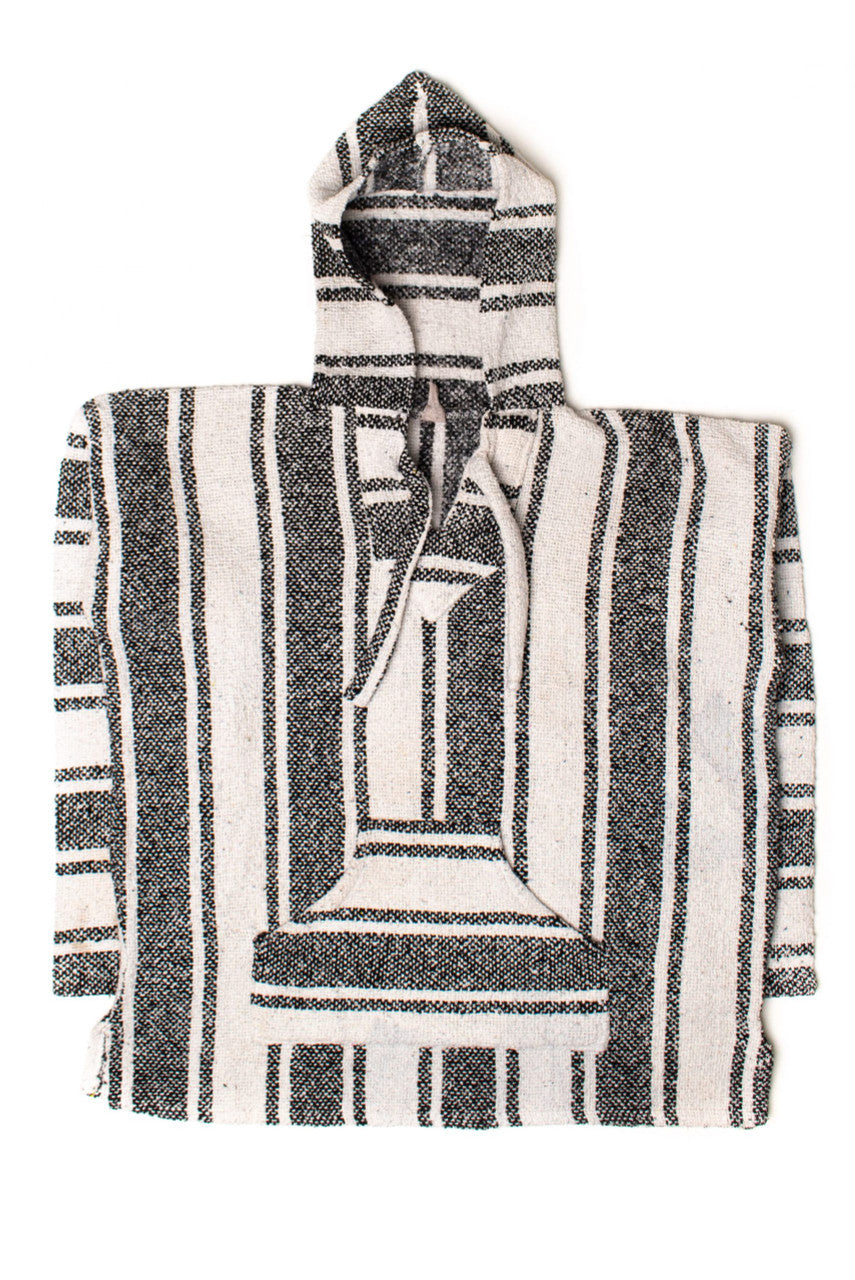 Vintage White Striped Baja Hoodie