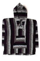 Vintage Dark Purple Striped Baja Hoodie