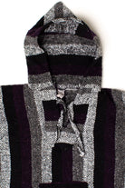 Vintage Dark Purple Striped Baja Hoodie