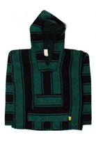 Vintage Teal & Black Baja Hoodie