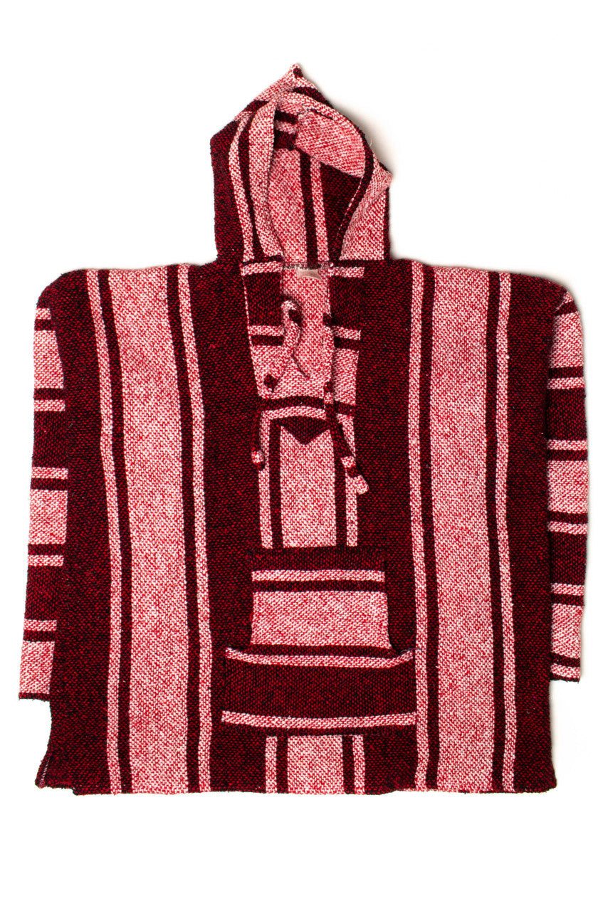 Vintage Red Striped Baja Hoodie