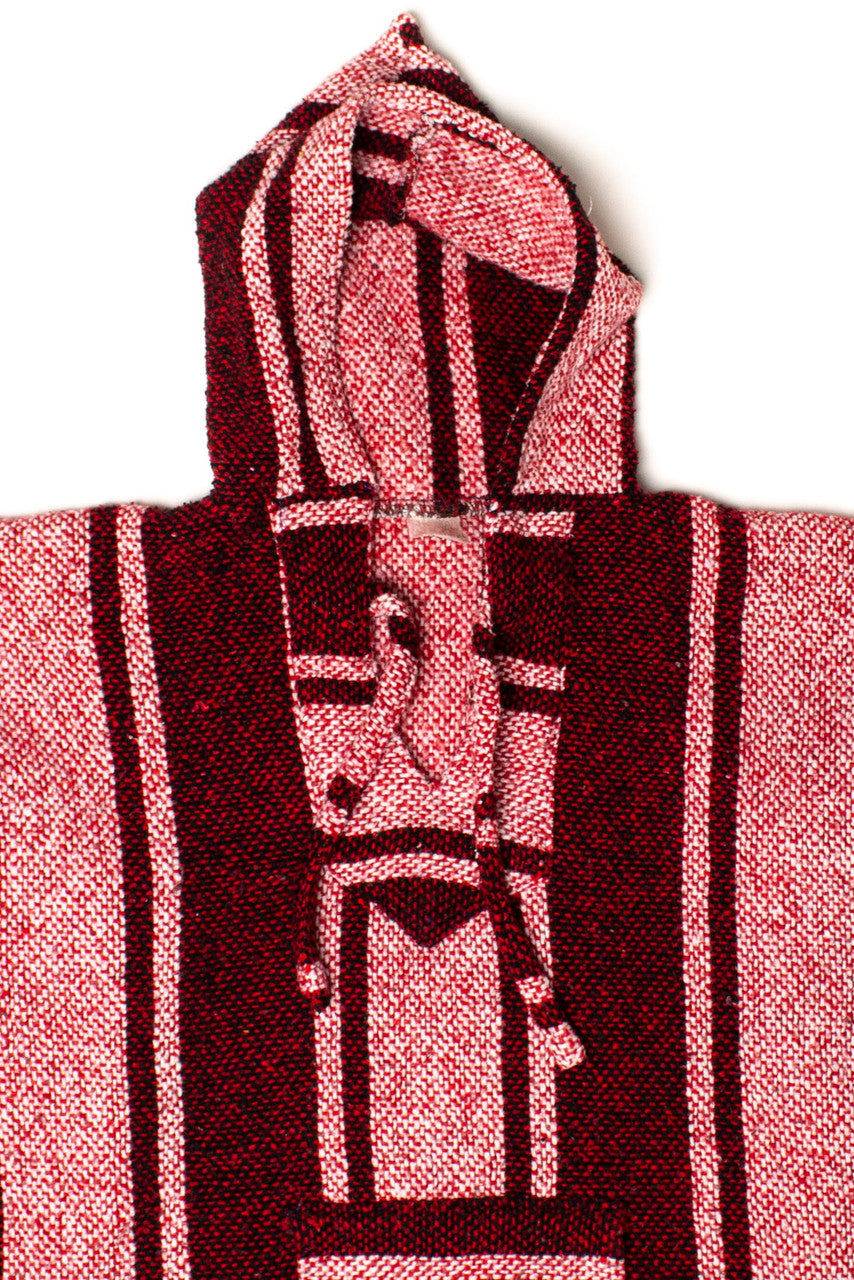 Vintage Red Striped Baja Hoodie