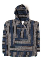 Vintage Blue Striped Baja Hoodie 1